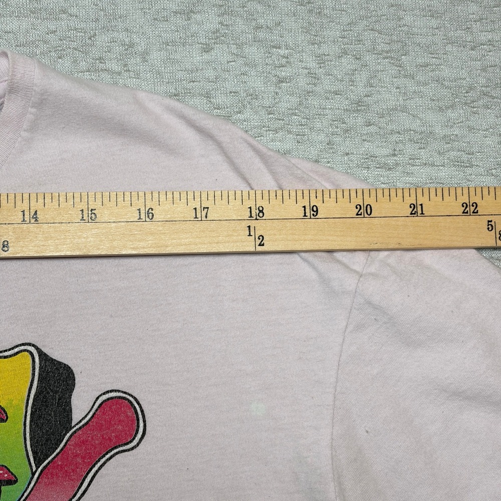MTV Mens T-Shirt XL Light Pink Mushroom Psychedelic Graphic Music Television Tee - Picture 7 of 9